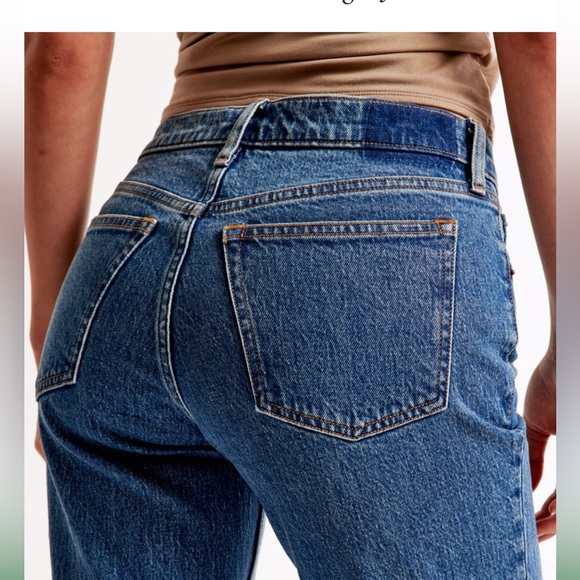 Abercrombie jeans 90s straight leg mid rise Size 35 / 20 new with tags - Picture 15 of 15